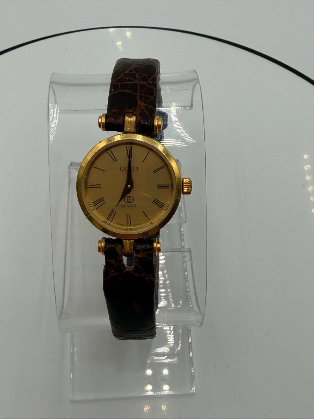 Vintage Gucci 3000L Sherry Web Stripe Watch - Picture 1 of 10